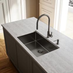 Franke Kuchyňská baterie Eos Neo s výsuvnou sprchovou hlavicí pvd gun metal 115.0628.256