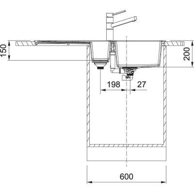 Franke Sirius 2 S2D 651 plastový 1,5 jednoapůltorový dřez s odkapáváním, bílý, nástavba 100x50 143.0634.555