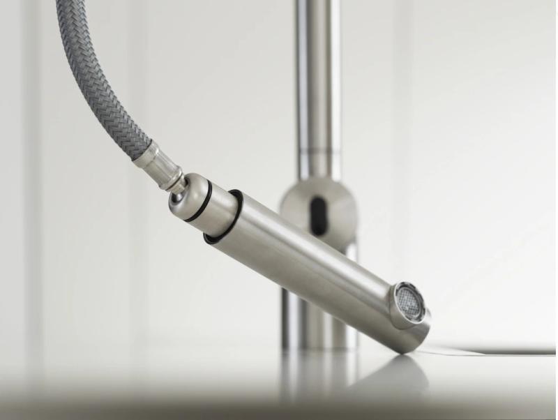 Franke kartáčovaná nerezová senzorová kuchyňská baterie Atlas Neo s výsuvnou hubicí inox 115.0625.523