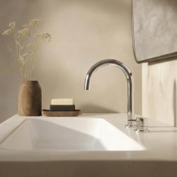 Waterevolution Flow 2-otvorová umyvadlová baterie chrom s nízkým U 113 mm výtokem T1121U01