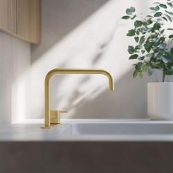Waterevolution Flow 2-otvorová umyvadlová baterie kartáčovaná mosaz T112HLE