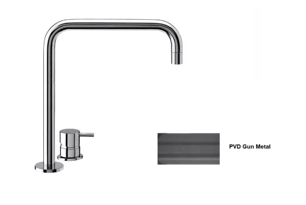 Waterevolution Flow 2-otvorová umyvadlová baterie s vysokým výtokem 222 PVD Gun Metal T122HGME