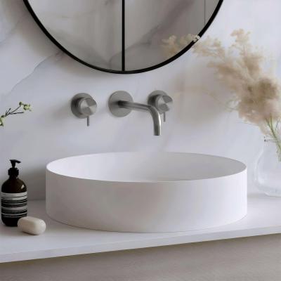 Waterevolution Flow 3-otvorová vestavná umyvadlová baterie, celonerezová, s výtokem 15 cm T1163FIE-15