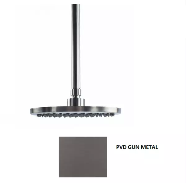 Waterevolution Flow hlavová sprcha 250 mm s montáží do stropu PVD Gun Metal T164225GME