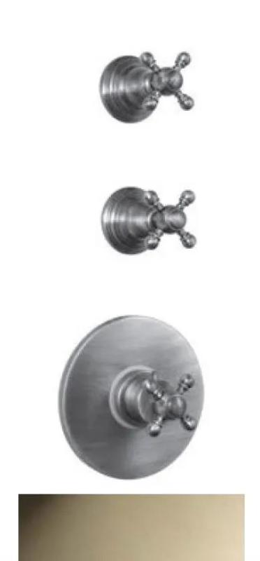 PB Classic nostalgický vestavný sprchový termostat se 2 uzavíracími ventily v nerezovém provedení