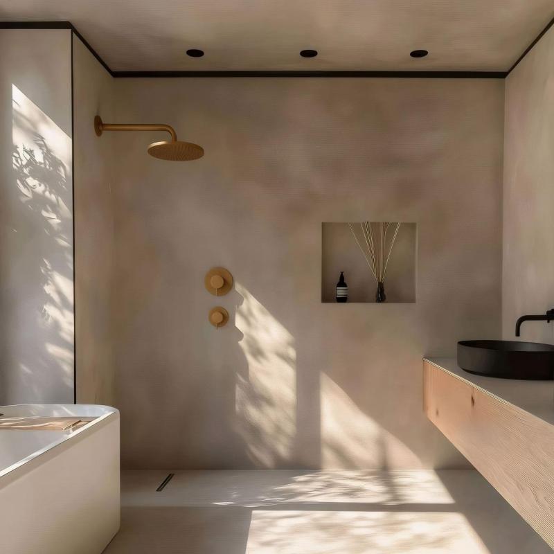 Waterevolution Flow vestavný sprchový termostat s 1 uzavíracím ventilem, leštěná mosaz