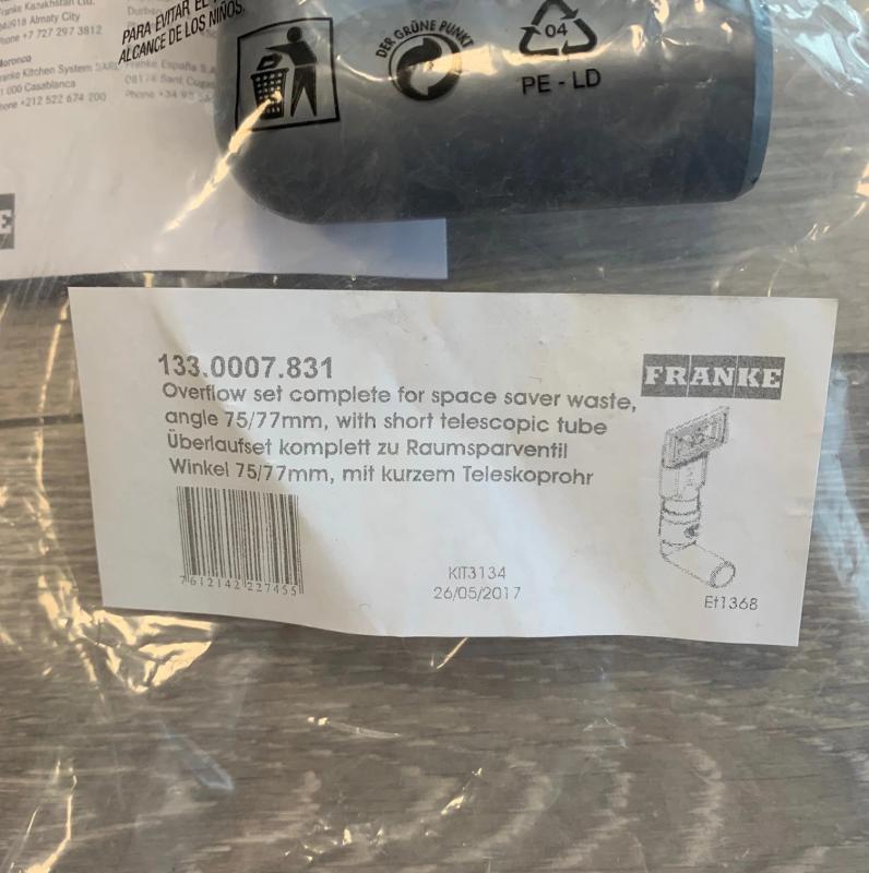 Franke Přepadová sada Univerzální extra krátká 133.0052.765