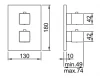 SB Universale Square Inbouw thermostaatkraan met 2 uitgangen chroom 1208955139