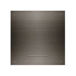 SB Square 316 Dešťová sprcha vestavěná s vodopádem 50x50cm stropní sprchová hlavice PVD gun metal 1208955320