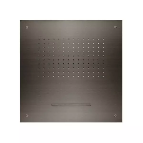 SB Square 316 Dešťová sprcha vestavěná s vodopádem 50x50cm stropní sprchová hlavice PVD gun metal 1208955320