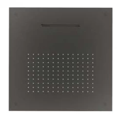 SB Square 316 vestavná dešťová sprcha s golfovým sprejem 38x38cm PVD gun metal 1208955326