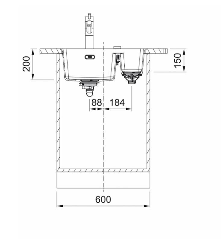 Franke Maris MRG 260/160-34-15 Black edition dřez Levá vana
