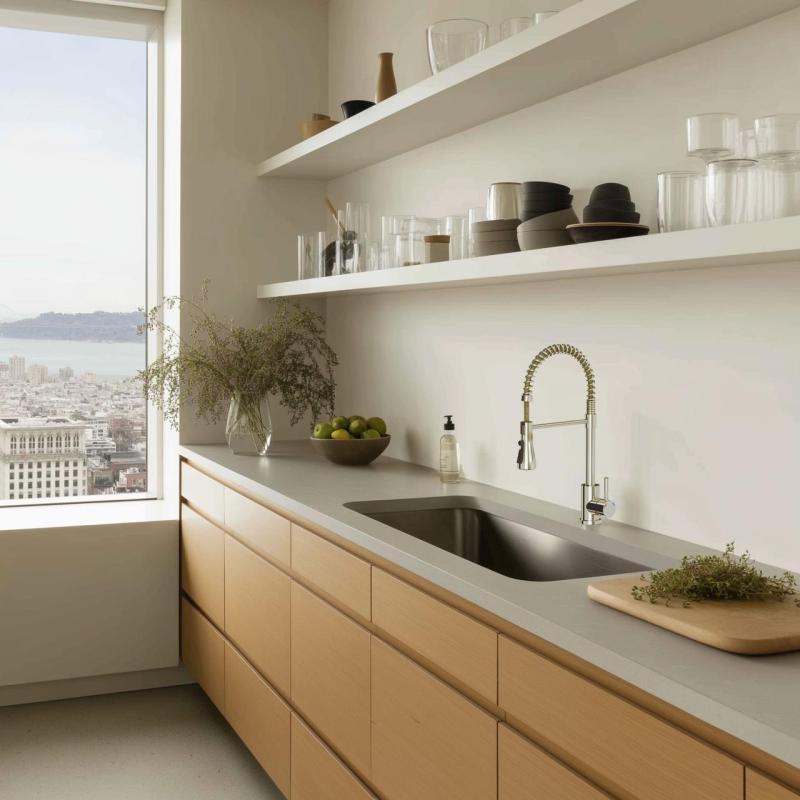 Quadri Derby kuchyňská baterie s flexibilním výtokem a sprchou se 2 typy proudu, nerezová ocel 1208955916