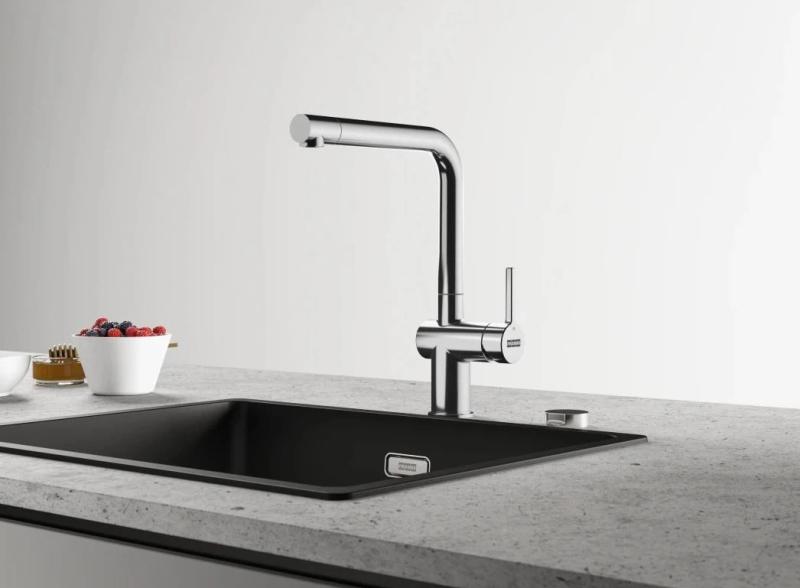 Franke Active L kuchyňská baterie chromovaná s otočným výtokem 115.0653.298