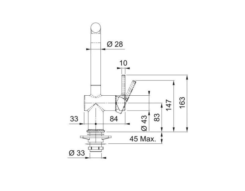 Franke Active L kuchyňská baterie chromovaná s otočným výtokem 115.0653.298