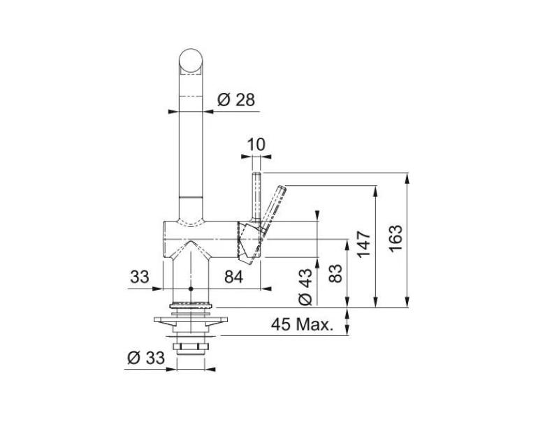 Franke Active L Kuchyňská baterie matná černá s otočným výtokem 115.0653.371