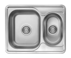 Ausmann Basic nerezový 1,5 vestavěný dřez oboustranný 63x50 cm včetně sifonu 1208956969