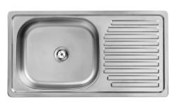 Ausmann Basic nerezový vestavný dřez s odkapávačem oboustranný 75x40 cm včetně sifonu 1208956996