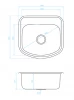 Ausmann Basic rvs opbouw spoelbak 49x47 cm met kraangatbank inclusief sifon 1208956997