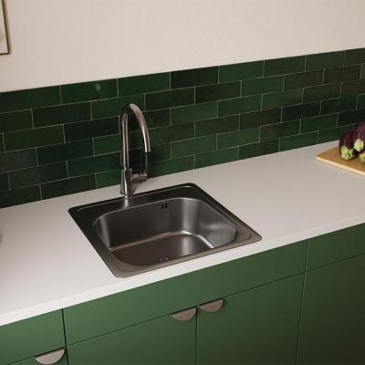 Ausmann Basic nerezový vestavný dřez 48x48 cm s otvorem pro baterii včetně sifonu 1208957000