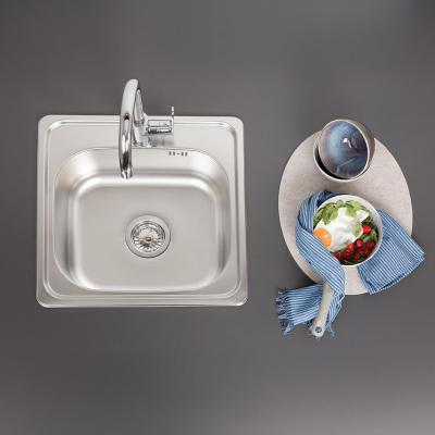 Ausmann Basic nerezový vestavný dřez 48x48 cm s otvorem pro baterii včetně sifonu 1208957000