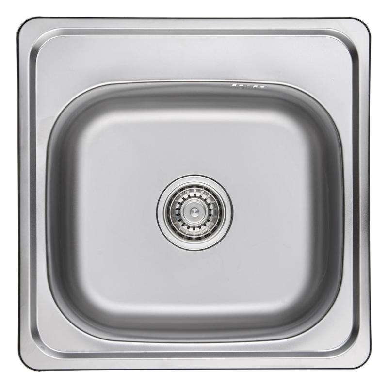 Ausmann Basic nerezový vestavný dřez 48x48 cm s otvorem pro baterii včetně sifonu 1208957000