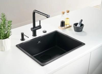 Franke Active L matně černá kuchyňská baterie s výsuvnou sprchovou hlavicí 115.0653.382