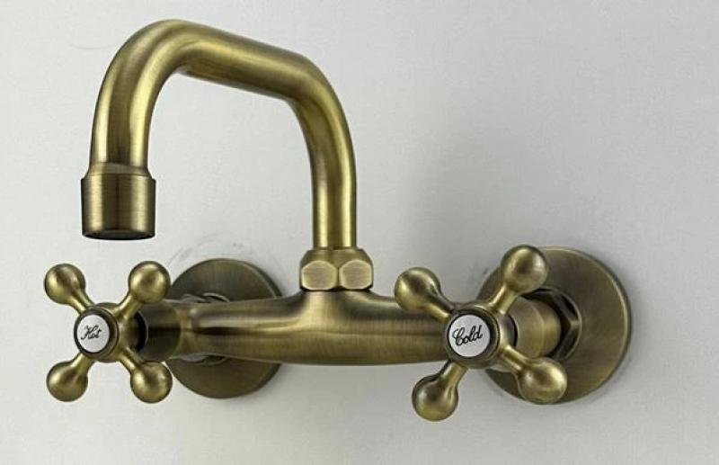 AquaTrimo Vivaldi klasická bronzová kuchyňská nástěnná baterie s horním výtokem 21VV7066BN