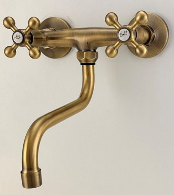 AquaTrimo Vivaldi klasická kuchyňská nástěnná baterie bronz 21VV7068BN