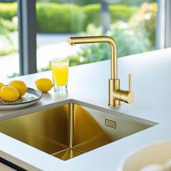 Ausmann Lavea zlatá kuchyňská baterie PVD gold s otočným výtokem 1208957133
