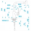 Caressi Basic Line RVS eenhendel keukenmengkraan met uittrekbare uitloop CA122I U ECO 1208957247