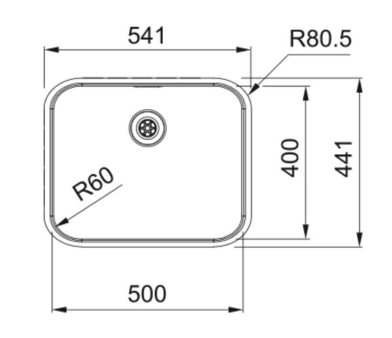 Franke Smart SRX 210.50 T Nerezový dřez 50x40 plochá montáž 127.0688.777