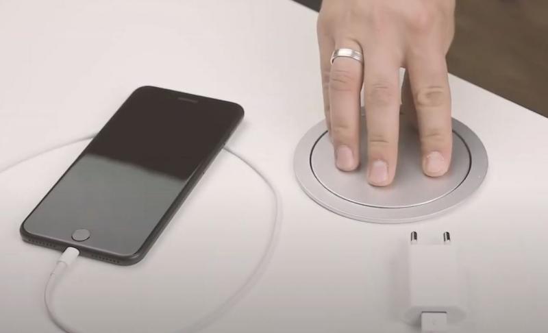 Indux Push zapuštěná stříbrná kuchyňská zásuvka do pracovní desky se 4 zásuvkami 1208957413