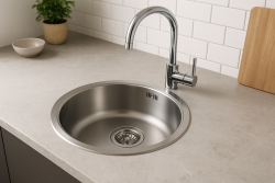 Franke Rondo ROX 210.38 kulatý nerezový dřez 43,9 cm plochá montáž 127.0688.778
