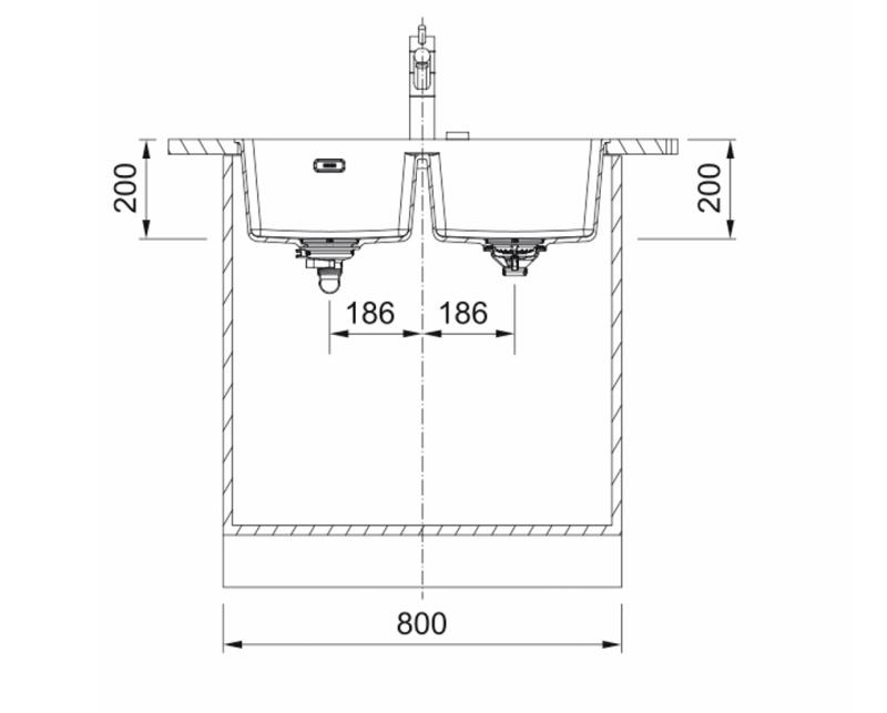 Franke Maris MRG 120-35-35 Fragranite černé vydání matný černý dvojitý dřez na podložku