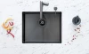 Aquadesign Sinks gun metal RVS spoelbak antraciet kleur PVD 50x40 onderbouw vlakbouw en opbouw 1208957702