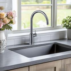 Aquadesign Dřezy Gun Metal Nerezový Dřez Antracitová Barva PVD 50x40 Podstavný, Plně Vestavný a Vestavný 1208957702
