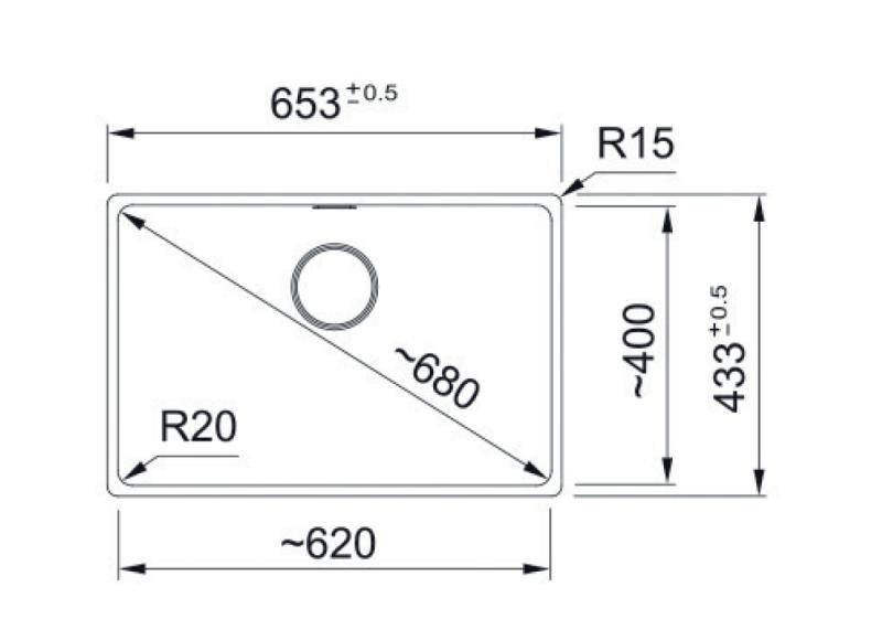 Franke Maris MRG 110-62 Fragranit matně černý vestavný dřez