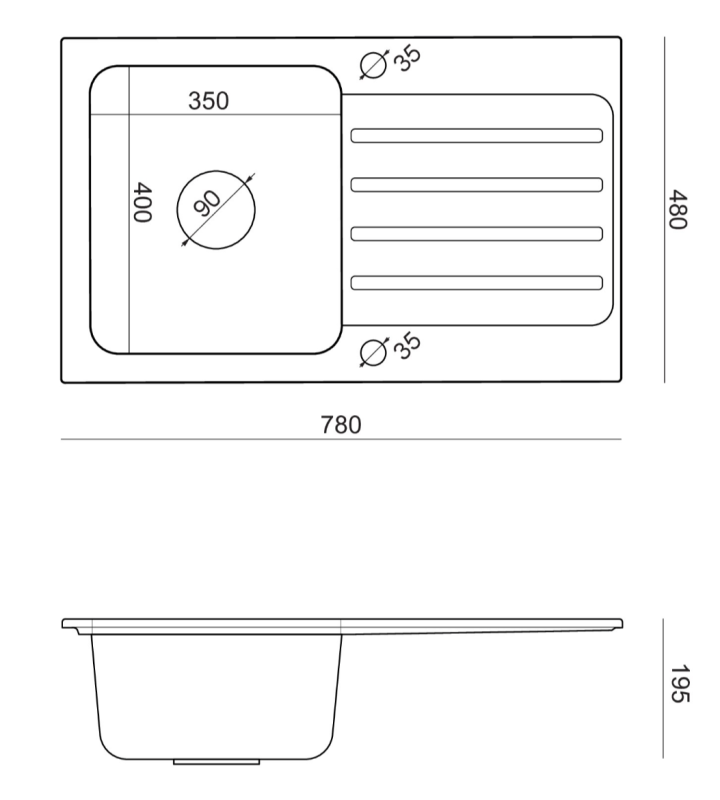 Quadri Fusion vestavěný nerezový dřez s odkapávací plochou z béžové žuly 78x48, oboustranný 1208957878