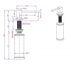 Quadri Tenby Inbouw Zeepdispenser PVD grafiet van boven navulbaar 1208957892