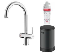Franke Maris water hub 4L boiler 3-v-1 s Twist mechanickou baterií na vroucí vodu chrom s vodohub mixovací sadou 1208957940