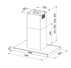 Franke Mythos Tale ostrovní matná černá digestoř 90 cm 325.0657.511