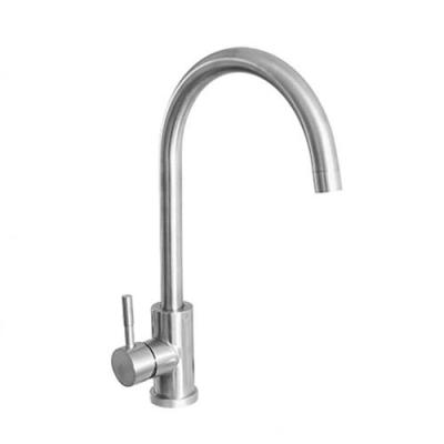 Ausmann Inox Round kuchyňská baterie s otočným výtokem, kompletně z nerezové oceli, 1208958308