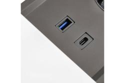 PRESTINO zapuštěný prodlužovací kabel na stůl, 2x zásuvka schuko, USB A+C, RJ45, HDMI, kabel 1,5 m, stříbrný 1208958676