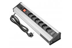 MULTI prodlužovací kabel na stůl s přepěťovou ochranou, 6x zásuvka s uzemněním, 4x USB 1208958684