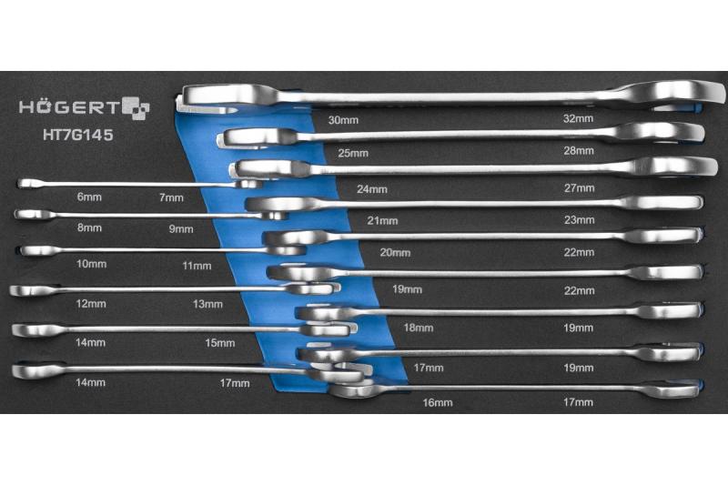 Hoegert Kombinovaná sada klíčů 15 kusů technická pěna 1208962052