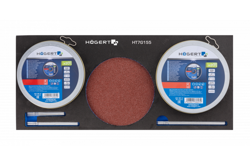 Hoegert Set brusných kotoučů pro řezání kovu a nerezové oceli, 60 kusů. 1208962062