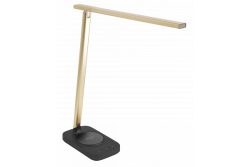 Deco Bureau lamp Bressi 8W 450lm AC220-240V 3-CCT Bezdrátové Nabíjení USB PF>0,5 RA>80 Černá / Zlatá 1208962479