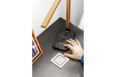 Deco Bureau lamp Bressi 8W 450lm AC220-240V 3-CCT Bezdrátové Nabíjení USB PF>0,5 RA>80 Černá / Zlatá 1208962479