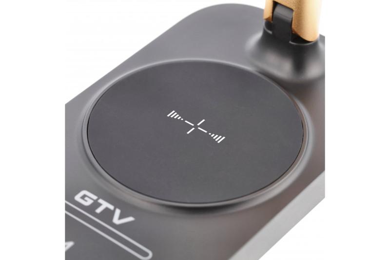 Deco Bureau lamp Bressi 8W 450lm AC220-240V 3-CCT Bezdrátové Nabíjení USB PF>0,5 RA>80 Černá / Zlatá 1208962479